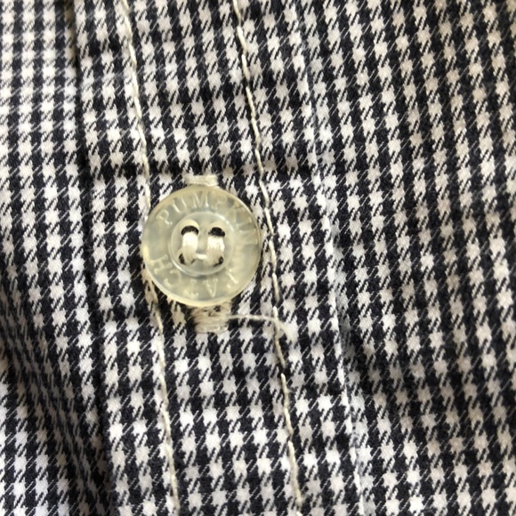 Pumpkin Patch button down gingham blue white shirt - Picture 5 of 5